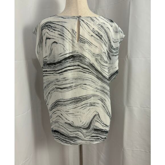 NWT Calvin Klein Marbled Twist Front Sleeveless Blouse - L - Picture 2 of 5